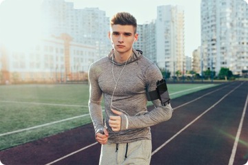 OPASKA SPORTOWA LED ETUI BIEGANIA OBROTOWE NA RAMIĘ NADGARSTEK PRZEDRAMIĘ