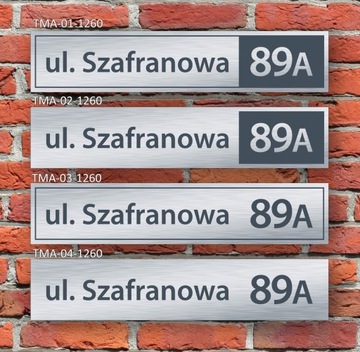 Адресная табличка с номерами домов и заборов 60х12.