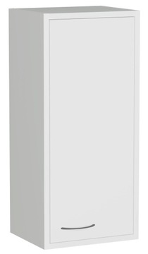 Szafka łazienkowa wisząca z półkami słupek ścienna 74 cm biały mat