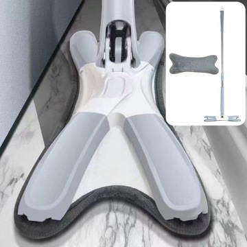 Швабра из микрофибры x типа, швабра для плоского пола, пылезащитная швабра для влажного и сухого использования, серая