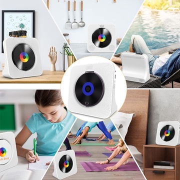 ПОРТАТИВНЫЙ CD-ПЛЕЕР С BLUETOOTH ЖК-ДИСПЛЕЙ HIFI ДИНАМИКИ USB-ПОРТ