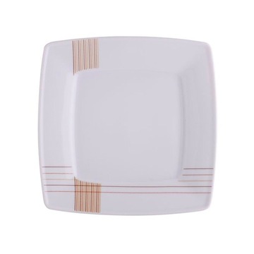 Talerze pł 19cm Lubiana Victoria KRATKA 1724A kpl. 6szt