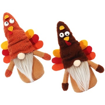 Плюшевая кукла-индюк Осенний урожай Гномик 2 шт.