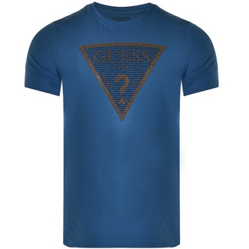 Pánske tričko GUESS Logo W1YQ33 K9Z21 Modrá