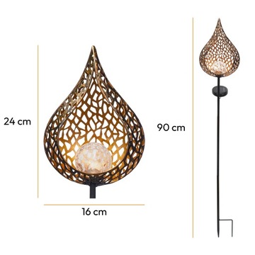 Солнечные ажурные встраиваемые светодиодные садовые светильники, 2 шт.