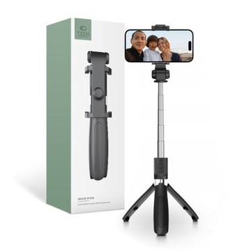 TECH-PROTECT L01S - SELFIE STICK TRIPOD - DO ROLEK STATYW KIJEK + BLUETOOTH