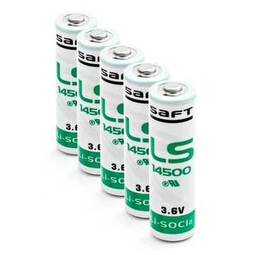 5x Baterie litowe Saft LS14500 LS 14500 3,6V AA R6