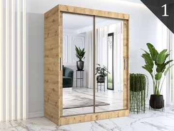 Szafa przesuwna garderoba 150 cm artisan lustro