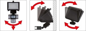 LAMPA SOLARNA REFLEKTOR LED SOLARNY CZUJNIK RUCHU