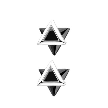 TRÓJKĄTNE KOLCZYKI GEOMETRYCZNE CYRKONIE