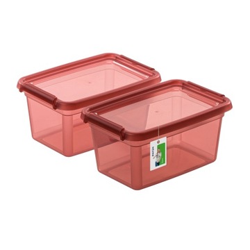 Zestaw kolorowych pojemników BaseStore 2x 4,5L do przechowywania żywności
