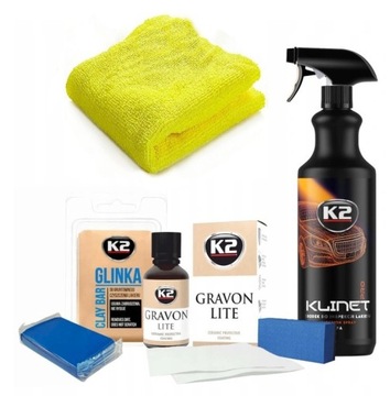 K2 GRAVON LITE 30ML + GLINKA + KLINET 1L ZESTAW