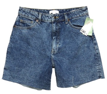 H&M spodenki damskie jeans szorty przetarcia szerokie nogawki NEW 38/40