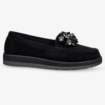 ТУФЛИ ЖЕНСКИЕ С ДЕКОРАЦИЕЙ, КОЖАНОЙ ВСТАВКОЙ 37