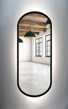 ОВАЛЬНОЕ ЧЕРНОЕ ЗЕРКАЛО СВЕТОДИОДНОЕ 60x125