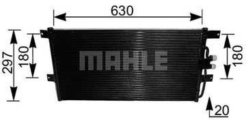 KONDENZÁTOR CHLADIČ KLIMATIZACE AC 217 000S MAHLE