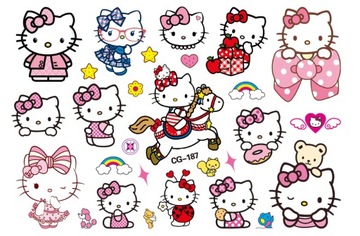 Tatuaże zmywalne dla dzieci HELLO KITTY CG187