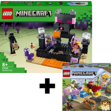 LEGO MINECRAFT ARENA ENDU ZESTAW 21242 SMOK + LEGO 21164 ZESTAW PREZENTOWY