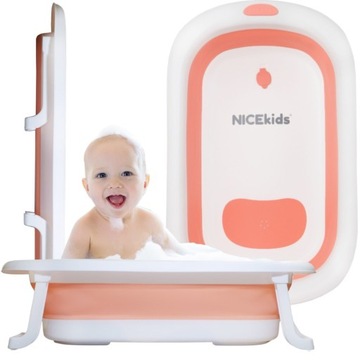 WANIENKA DLA DZIECI SKŁADANA NICEKIDS SILIKONOWA RÓŻOWA