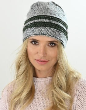 ШАПКА женская классическая, двухслойная, узор 3 У1.