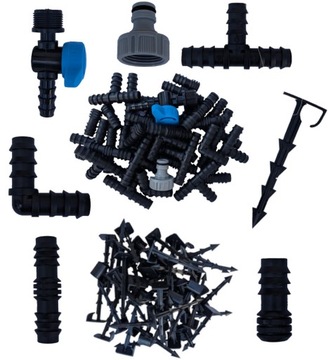 КАПЕЛЬНАЯ ЛИНИЯ 100м KAISER + НАБОР КАПЕЛЬНОГО ПОЛИВАНИЯ 137 ЭЛЕМЕНТОВ