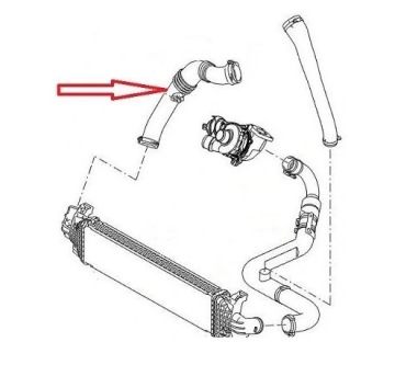 PRZEWÓD RURA TURBO INTERCOOLERA VOLVO S40 V50 2.0 D