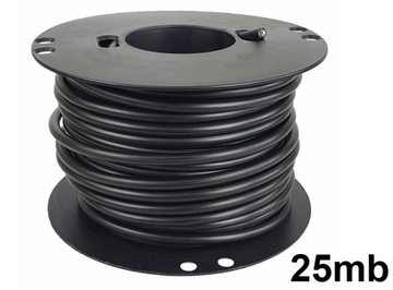 Kabel przewód wysokiego napięcia czarny 1.6mm 25mb