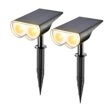Lampy Solarne LED Czujnik Światła Ciepła Biel TOP