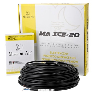 PRZEWÓD GRZEJNY KABEL GRZEWCZY PRZECIWOBLODZENIOWY ICE-20W/M | 2400W | 120M