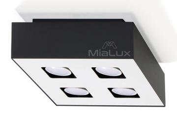Lampa Plafon COLAR 4 Czarny Oświetlenie Sufitowe