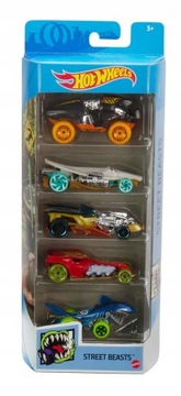 HOT WHEELS 5PAK STREET BEASTS GTN49 ZESTAW AUTKA