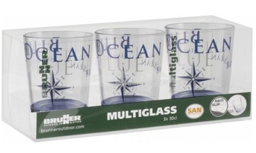 Zestaw 3 szklanek Brunner Set Multiglass Blue Oce