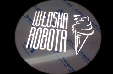 Круглый рекламный светодиодный короб из оргстекла GRAFIKA 80см