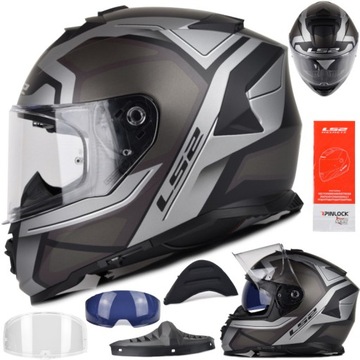 KASK MOTOCYKLOWY LS2 FF800 STORM II FASTER + PINLOCK + BLENDA ECER 22.06