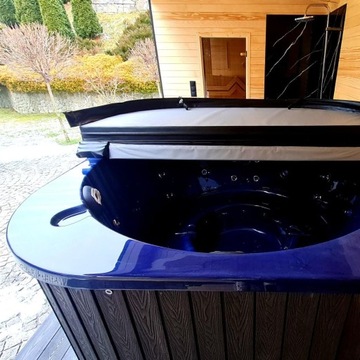 Balia Ogrodowa Jacuzi z Ogrzewaniem Gazowym LPG Wkład Akrylowa Kwadrat