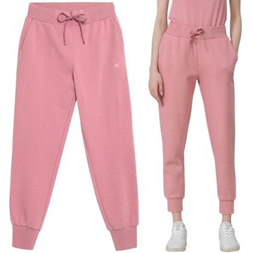4F SPODNIE DRESOWE DAMSKIE BAWEŁNIANE JOGGERY WYGODNE NA CO DZIEŃ r. XL