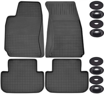 TOYOTA AVENSIS T25 II (2003-2008) GUMOWE DYWANIKI KORYTKA +STOPERY ZESTAW