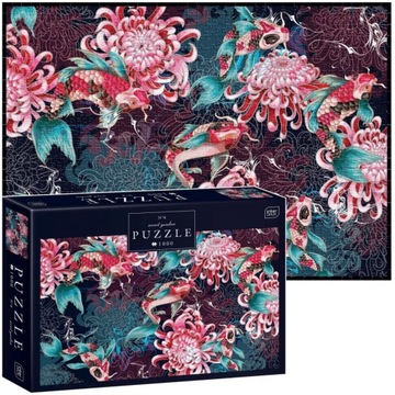 INTERDRUK PUZZLE PREMIUM 1000 el RYBY KOI KWIATY