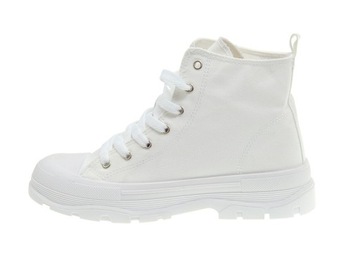 Wysokie trampki na platformie LR009-2 White r.38