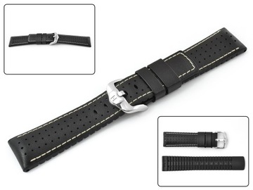 ЧЕРНЫЙ РЕМЕШОК ДЛЯ ЧАСОВ HIRSCH TIGER 20 ММ ЦВЕТА