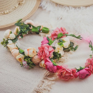 БОХО венок на голову, цветы, КРЕМОВАЯ свадьба, ПИОНЫ