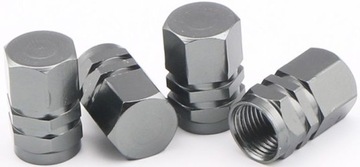 NAKRĘTKI ALUMINIOWE na WENTYLE GRAFITOWE- zaworki