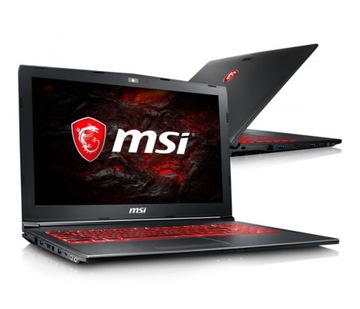MSI GV62 i5-7300HQ 16GB 4TB SSD+1TB MX150 FHD MAT W10 Czarny