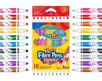 FLAMASTRY COLORINO DWUSTRONNE 10 KOLORÓW PATIO 134