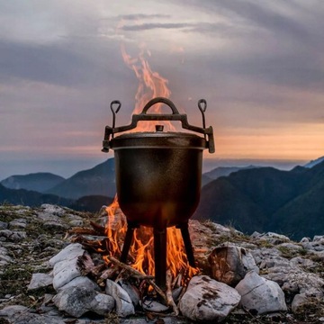 ЧУГУННЫЙ ШАФТ, Венгерский охотничий котелок, жареное мясо, 8л, для ПРИГОТОВЛЕНИЯ ГРИЛЬ