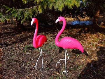 Декоративная садовая фигурка - ФЛАМИНГО НАБОР ИЗ 2 ФЛАМИНГО