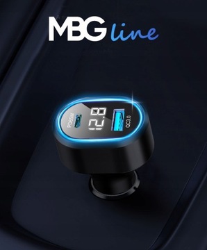 Автомобильное зарядное устройство MBG Line USB C PD 65 Вт + QC3.0