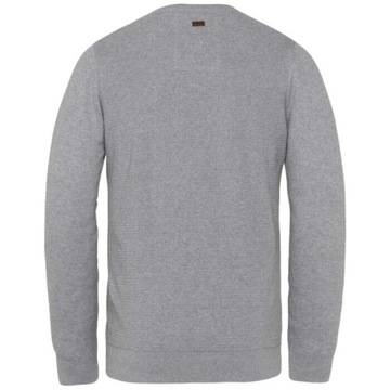 PME LEGEND CREW NECK STRUKTURE KNIT PÁNSKY SVETER BAVLNA ŠEDÁ veľ. XL