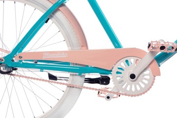 Rower cruiser Plumbike RIDER GO GIRL Turquise 3B + kosz