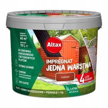 ALTAX IMPREGNAT DREWNA BETONU OGRODOWEGO MAHOŃ 4,5L